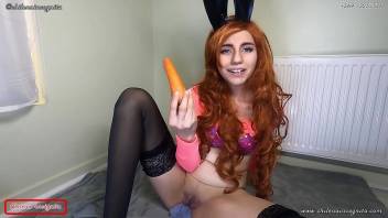 I put a carrot in my vagina and a rabbit tail in my ass